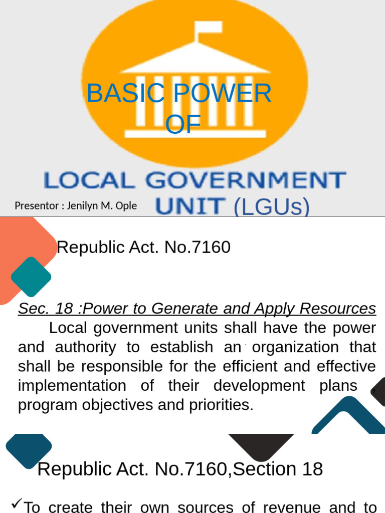 LGU Powers: Revenue, Taxation, and Eminent Domain | PDF | Eminent ...