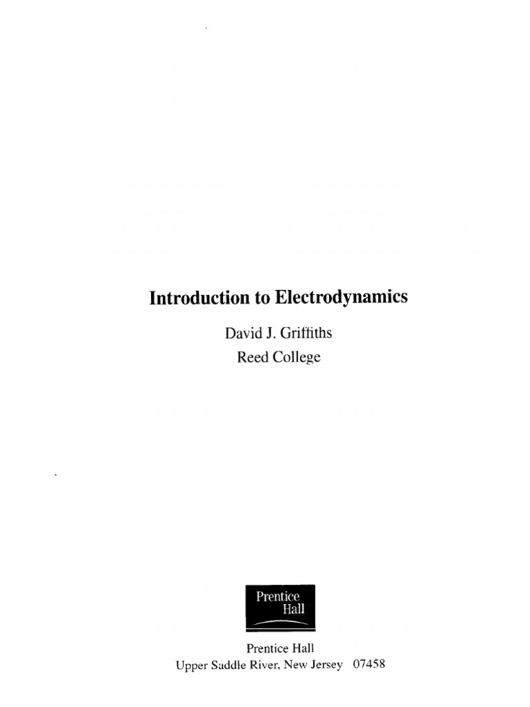 Electrodynamics 3rd Edition | PDF