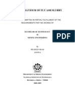 Flow Behaviour of Fly Ash Slurry