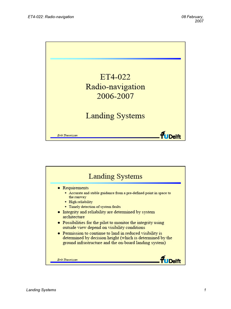 Radio-navigation Systems Overview | PDF | Radio | Navigation