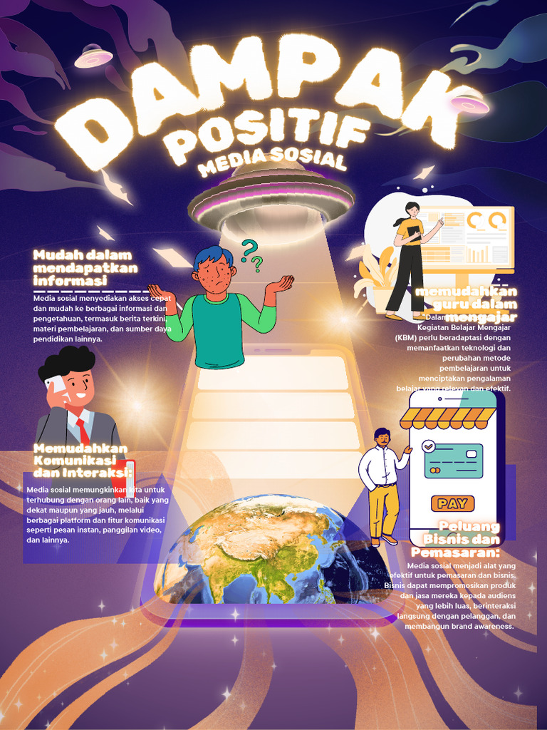 Poster Globalisasi Sosial Budaya Ilustratif Ungu Dan Oranye - 20250812 ...