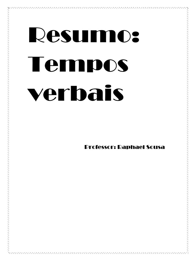 Tempos Verbais em Inglês: Guia Completo | PDF | Linguística | Famílias ...