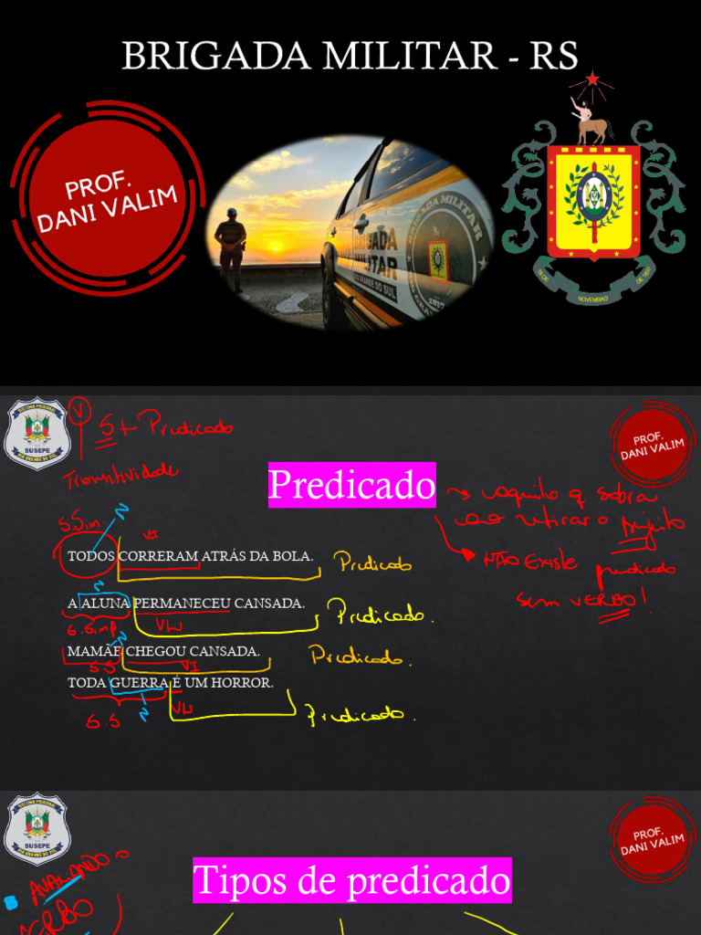 Tipos de Predicado na Língua Portuguesa | PDF | Predicado (gramática ...