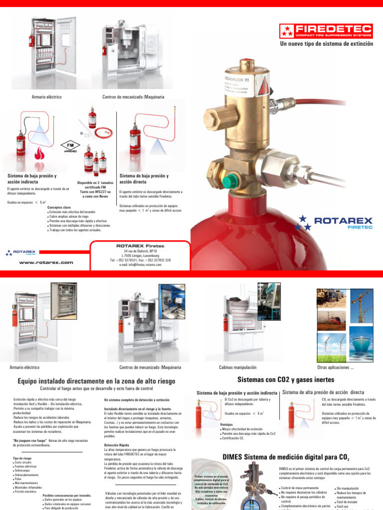 Sistemas de Extinción Rotarex Firetec | PDF