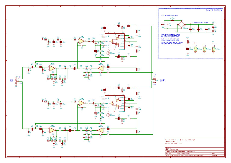 QSound Amplifier Schematic CPB-001A | PDF