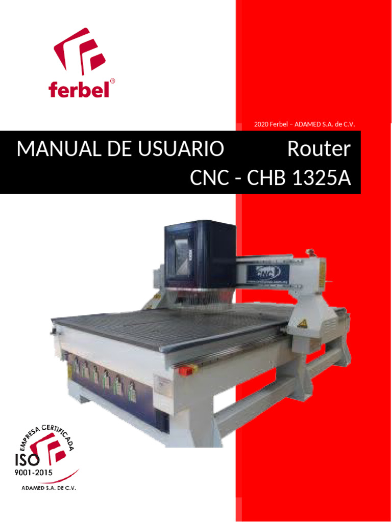 Manual de Usuario Router CNC CHB 1325A | PDF | Mueble | Bomba
