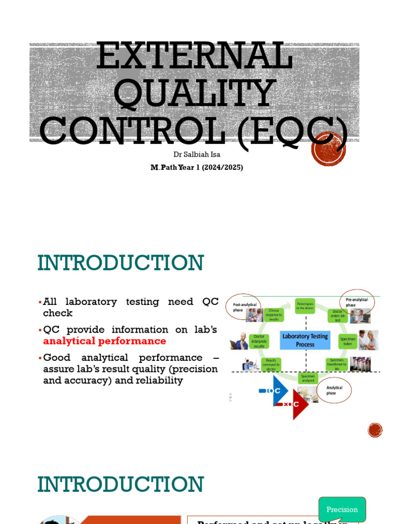 External Quality Control in Laboratories | PDF | Standard Deviation ...