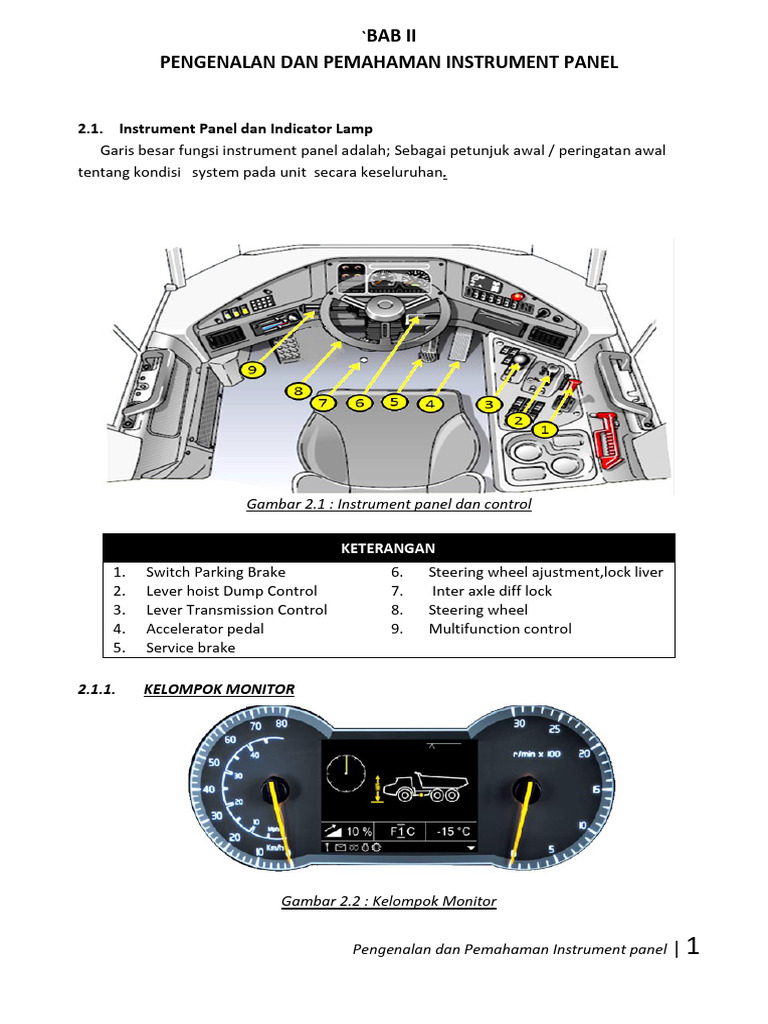 Pengenalan Instrument Panel Kendaraan | PDF