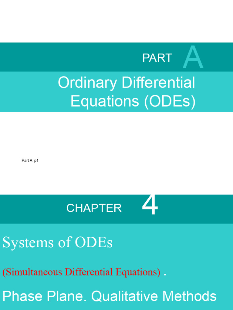Systems of ODEs: Methods & Examples | PDF | Eigenvalues And ...