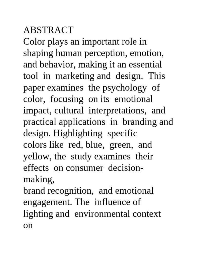 Color Psychology in Design & Marketing | PDF | Color | Emotions