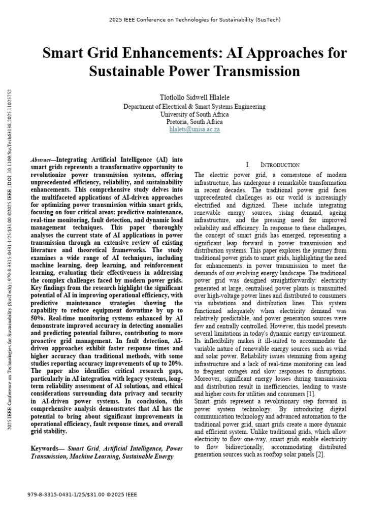 AI Innovations in Smart Grid Efficiency | PDF | Artificial Intelligence ...