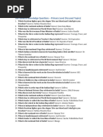 General Knowledge - Top 100 GK Questions For Class 9 With Answers | PDF