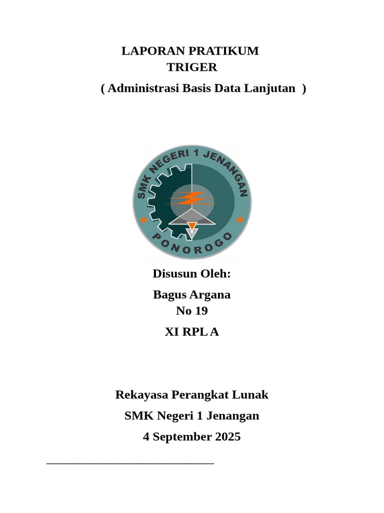 Implementasi Trigger dalam PostgreSQL | PDF