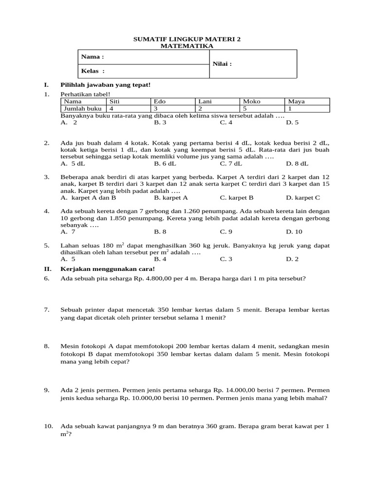 SLM 2 Matematika | PDF