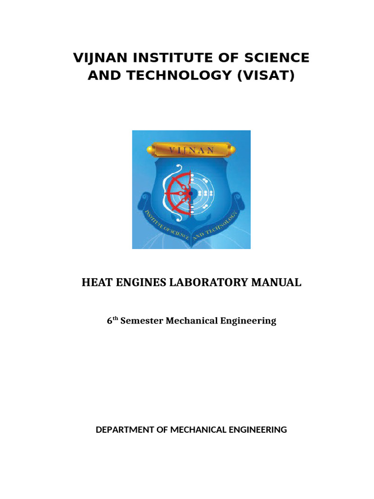 New V I S A T Heat Engines Lab - Edited | PDF | Horsepower | Engines