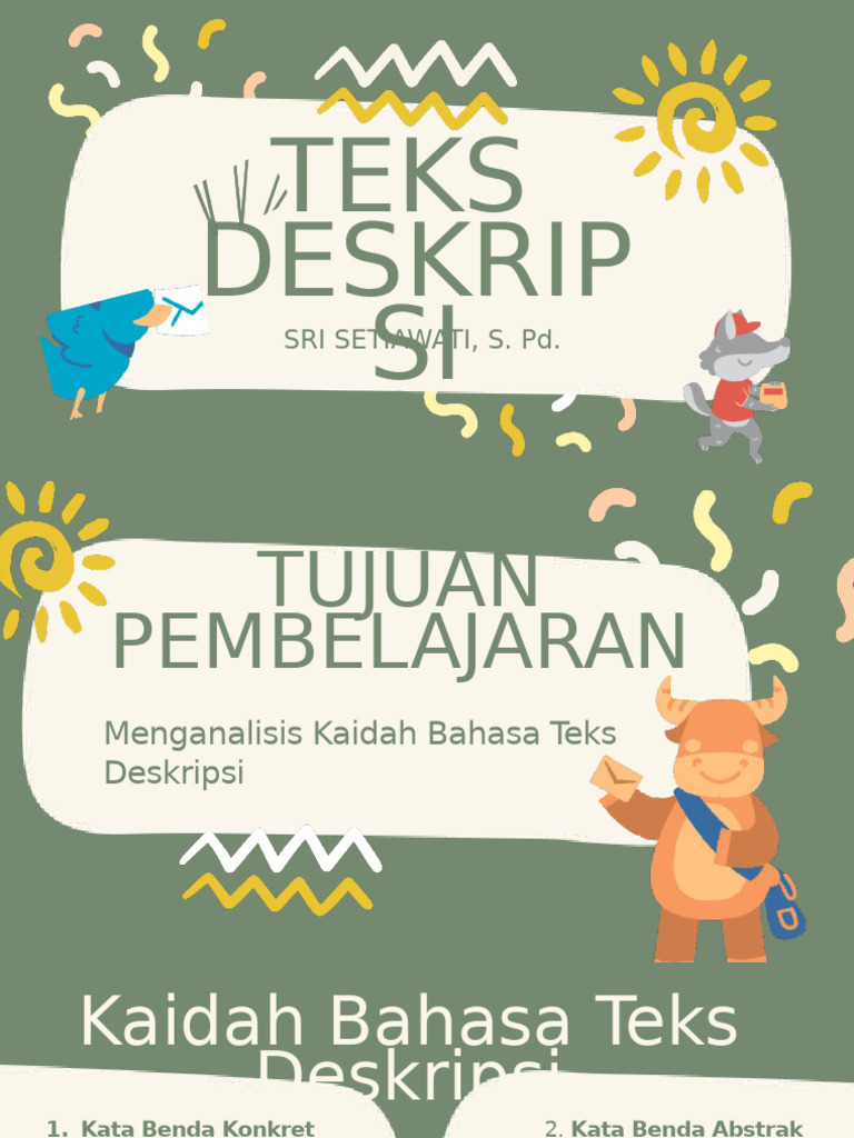Ganjil 3. Bahan Ajar Analisis Kaidah Bahasa Teks Deskripsi | PDF