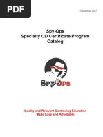 Download Spy-Ops Specialty CD Catalog - December 2007-Rev 1 by Spy-OPs SN915278 doc pdf
