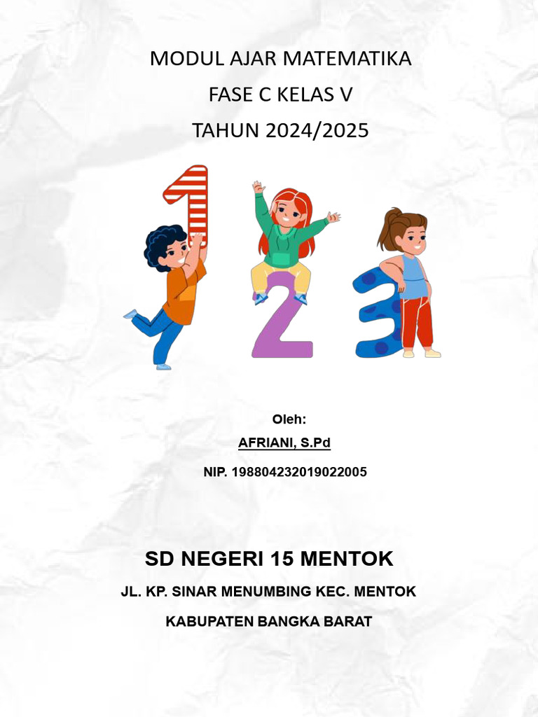 Modul Ajar Matematika Kelas V 2024 | PDF