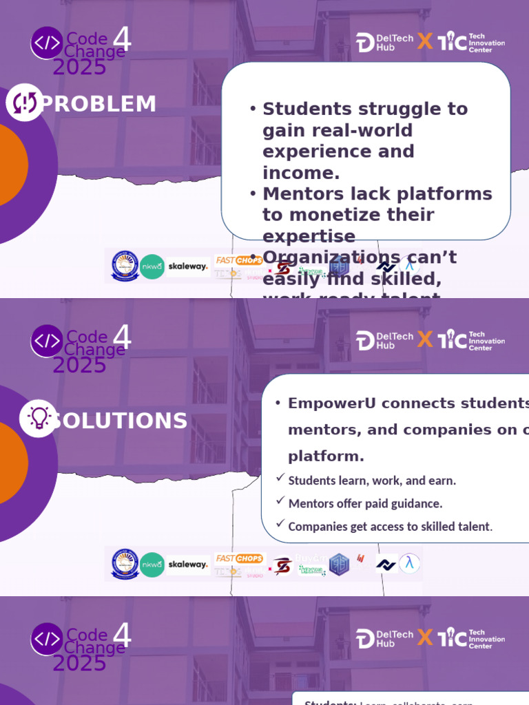 HackSquad - Code4Change Pitch Deck | PDF | Economies | Business