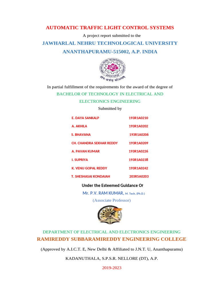 Automatic Traffic Light Control Systems | PDF | Electrical Engineering ...