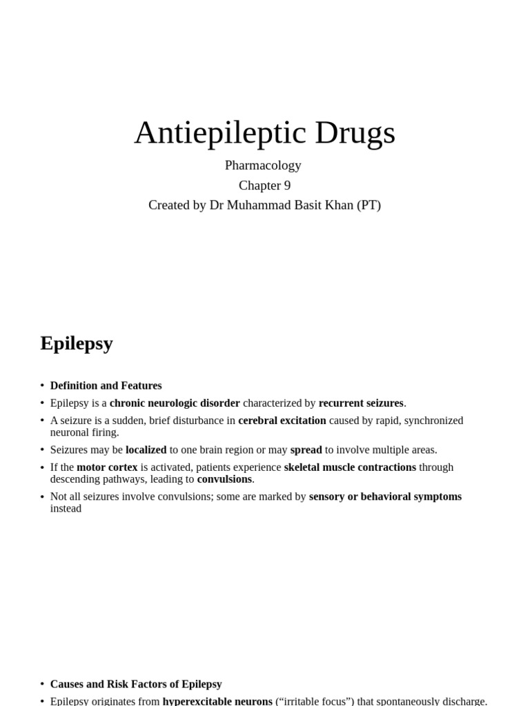 Antiepileptic Drugs: Overview and Treatment | PDF | Epilepsy ...