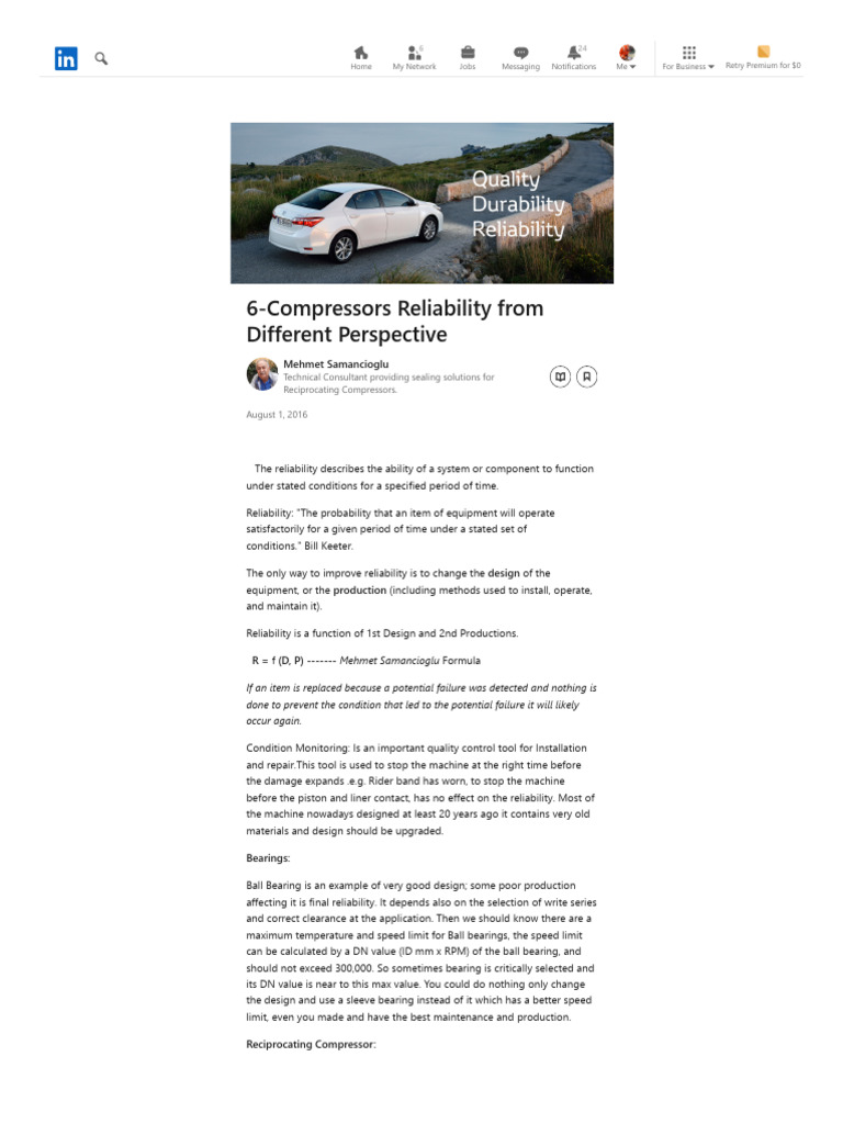 Compressor Reliability Insights and Solutions | PDF | Reliability ...