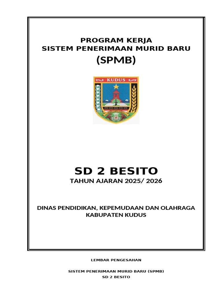 SPMB SD 2 Besito 2025/2026 | PDF
