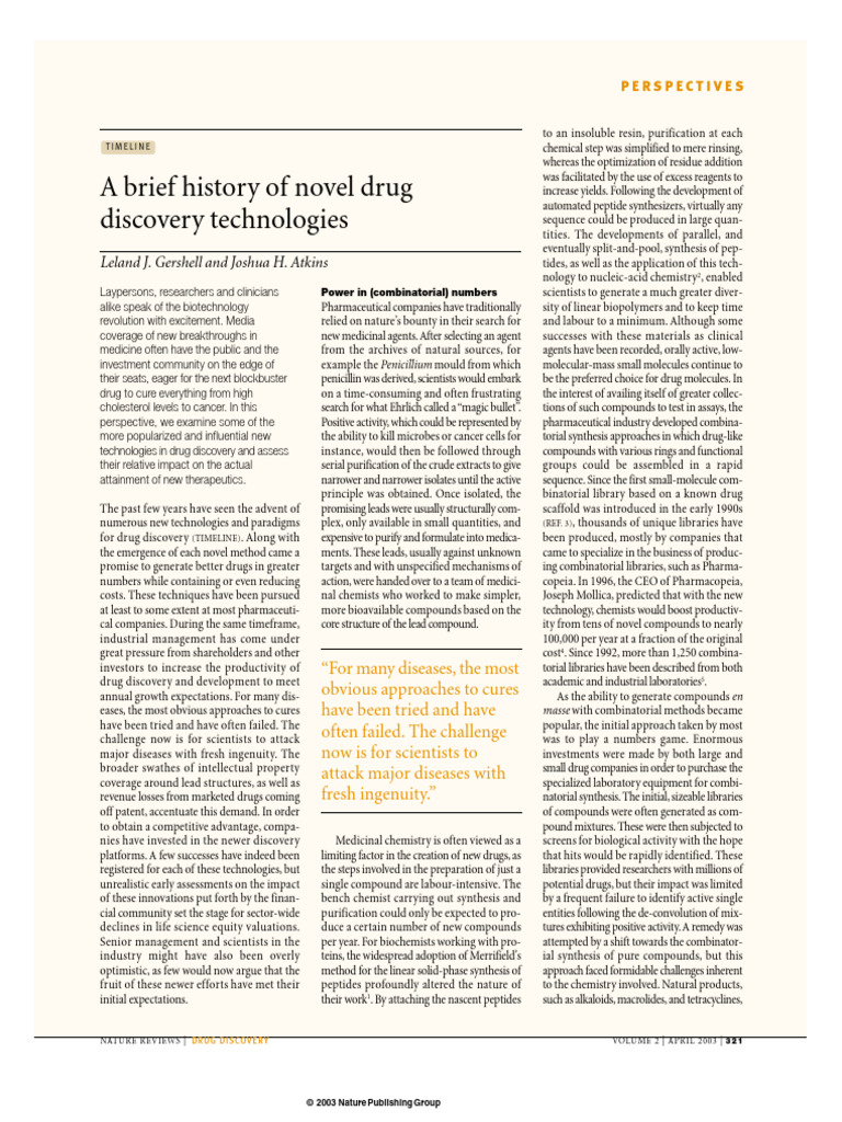 Innovations in Drug Discovery Methods | PDF | Drug Discovery | Virus