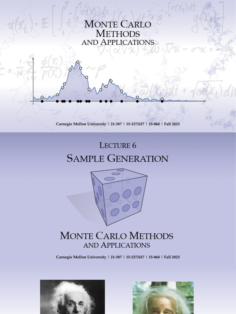 Monte Carlo Methods: Sample Generation | PDF | Probability Distribution ...