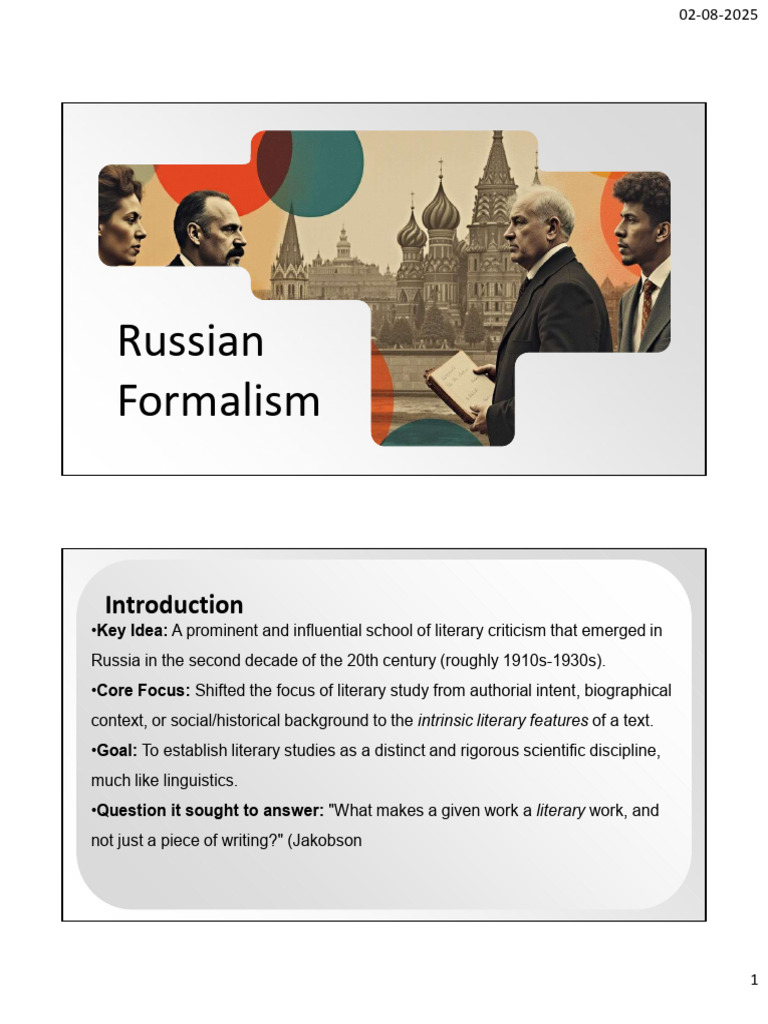 Understanding Russian Formalism in Literature | PDF | Liberal Arts ...