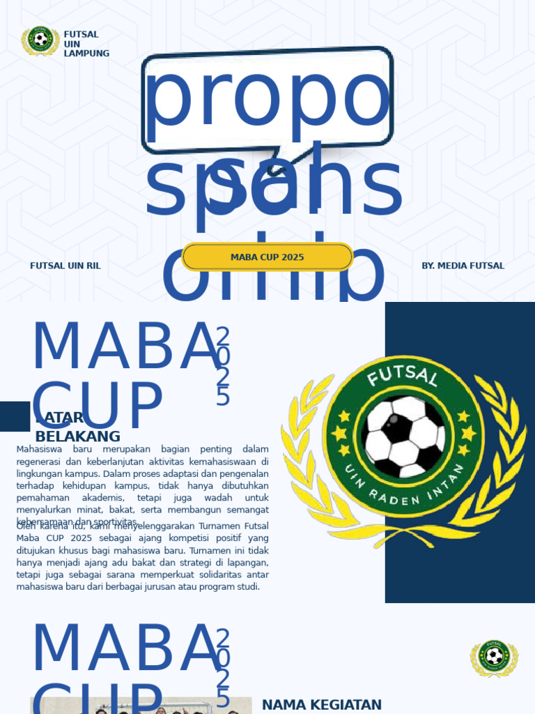 Turnamen Futsal Maba Cup 2025 UIN Lampung | PDF
