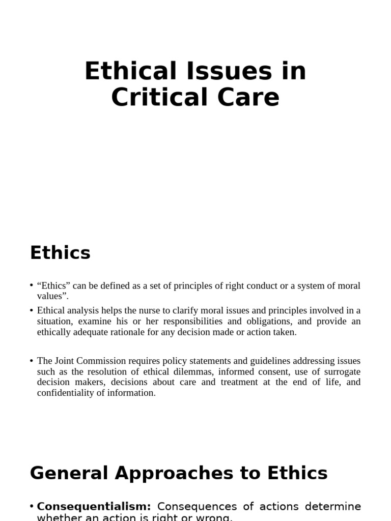 Ethical Challenges in Critical Care Nursing | PDF | Nursing | Bioethics