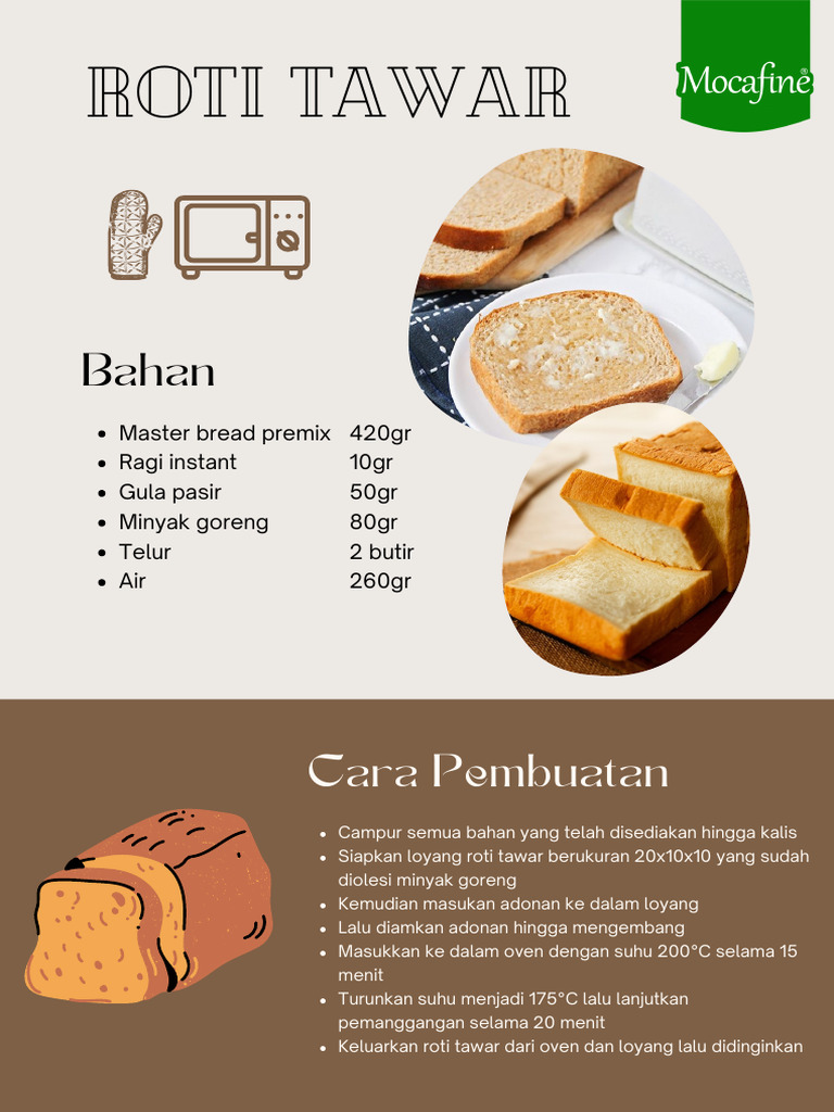 Resep Roti Tawar dan Variasi | PDF