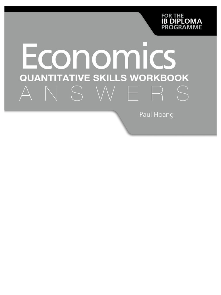 IB Economics Quantitative Skills Workbook | PDF | Demand | Economic Surplus