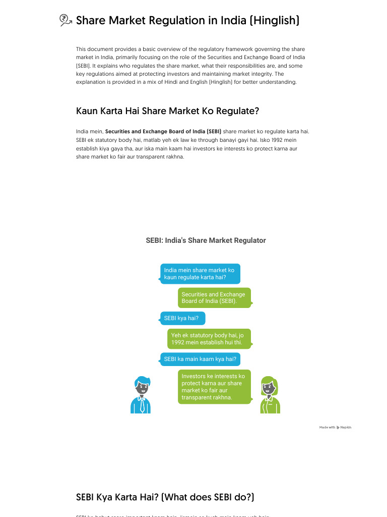 SEBI: India Share Market Regulation Guide | PDF | Economies | Knowledge ...
