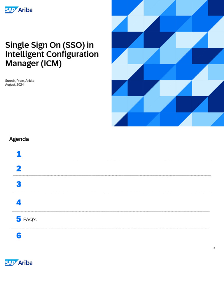 SSO Configuration in Intelligent Configuration Manager | PDF ...
