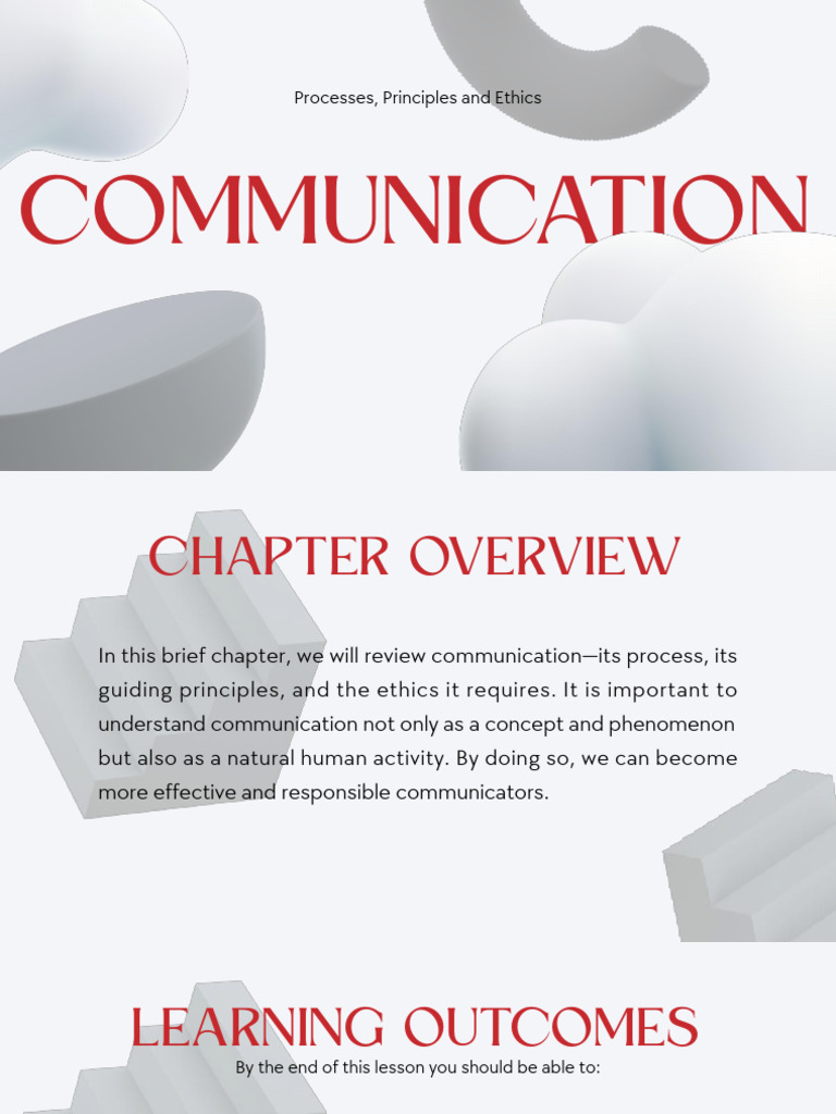 Communication Processes and Ethics Guide | PDF | Communication ...