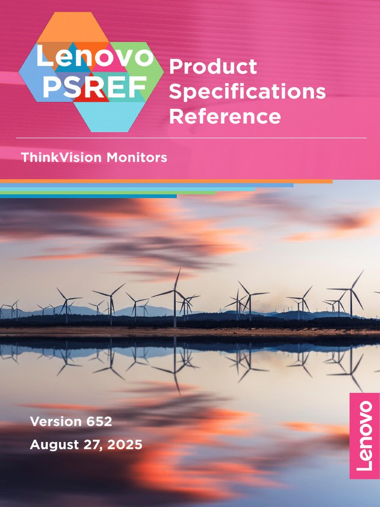 ThinkVision Monitor Specifications Guide | PDF | Electronics | Film And ...