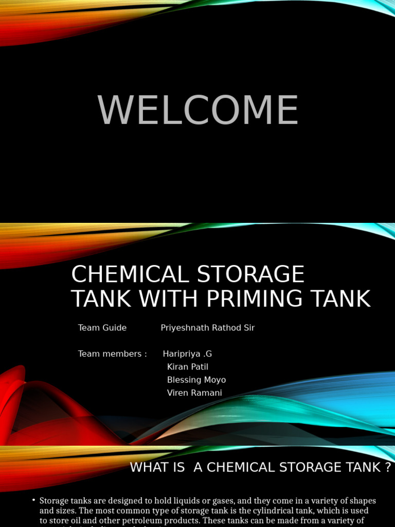 Chemical Storage Tank With Priming JJJJJJJJJJJJJJJJJJ | PDF | Valve ...