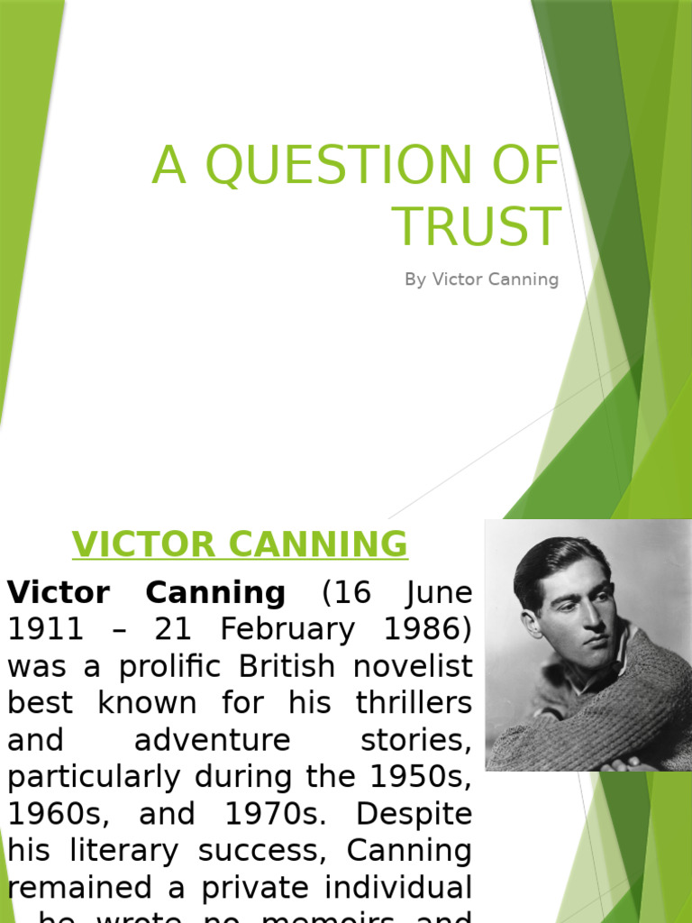A Question of Trust: by Victor Canning | PDF