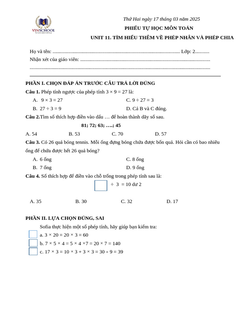 Unit Test 12 | PDF