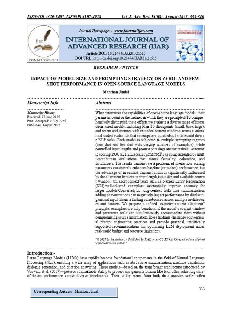 Model Size & Prompting in Language Models | PDF | Applied Mathematics ...