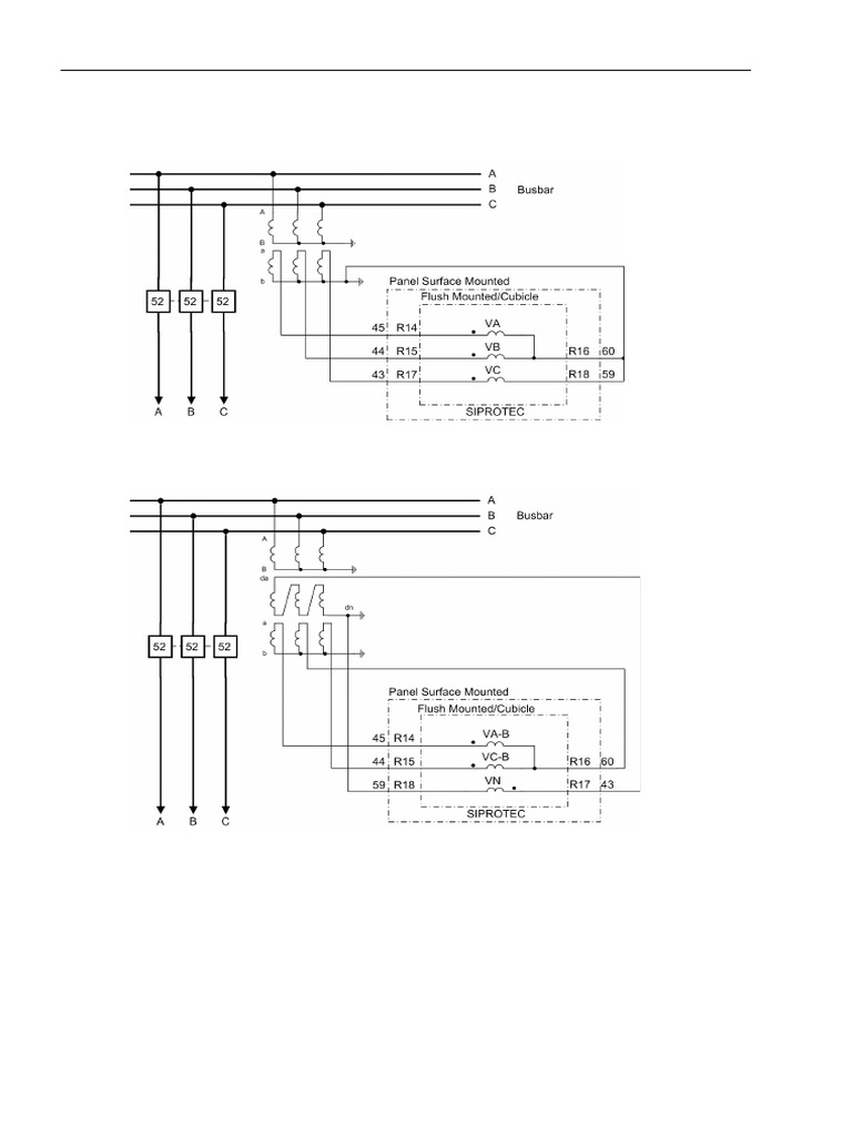 7SJ62 PT Connection Example | PDF