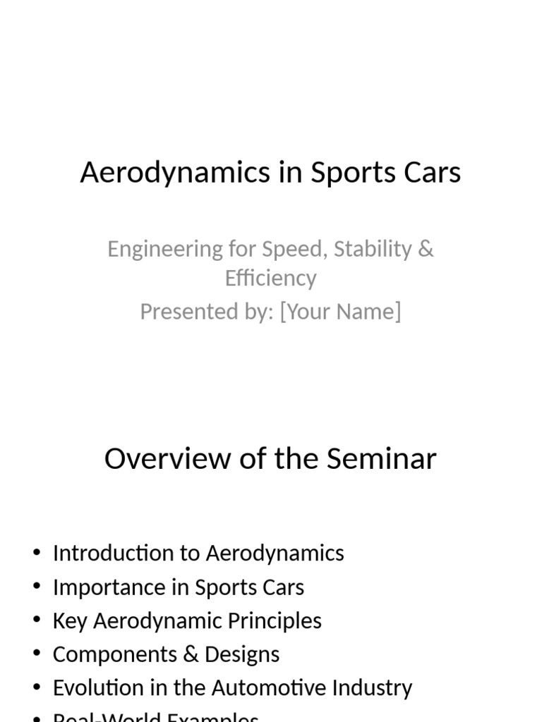 Sports Car Aerodynamics Explained | PDF | Aerodynamics | Drag (Physics)