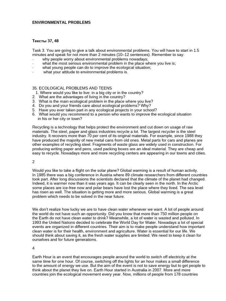 Addressing Environmental Issues Today | PDF | Rainforest | Water