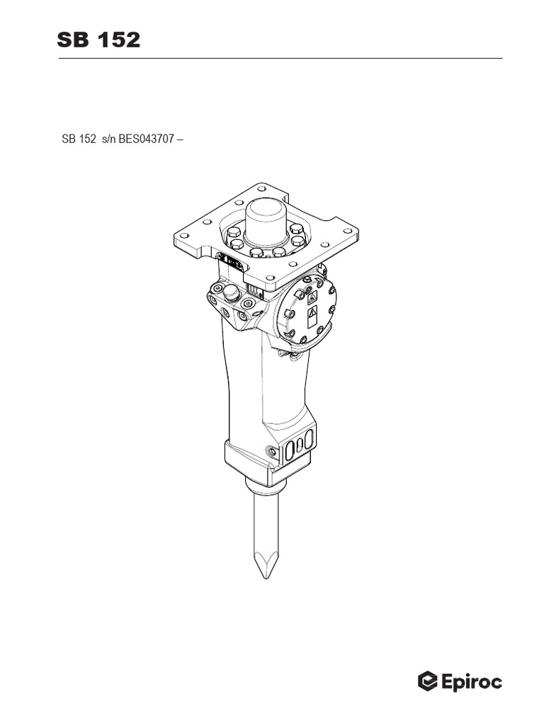 SB 152 Hydraulic Breaker Parts List | PDF | Screw