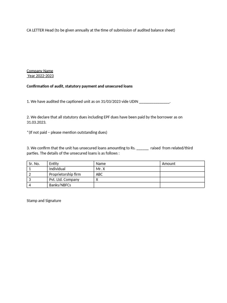 5 Confirmation From CA Regarding Payment of Dues | PDF
