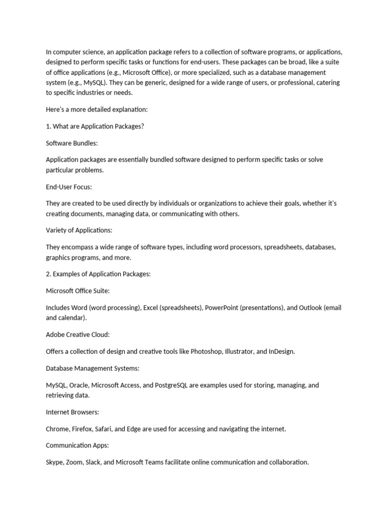 Understanding Application Packages in Software | PDF | Computer Aided ...