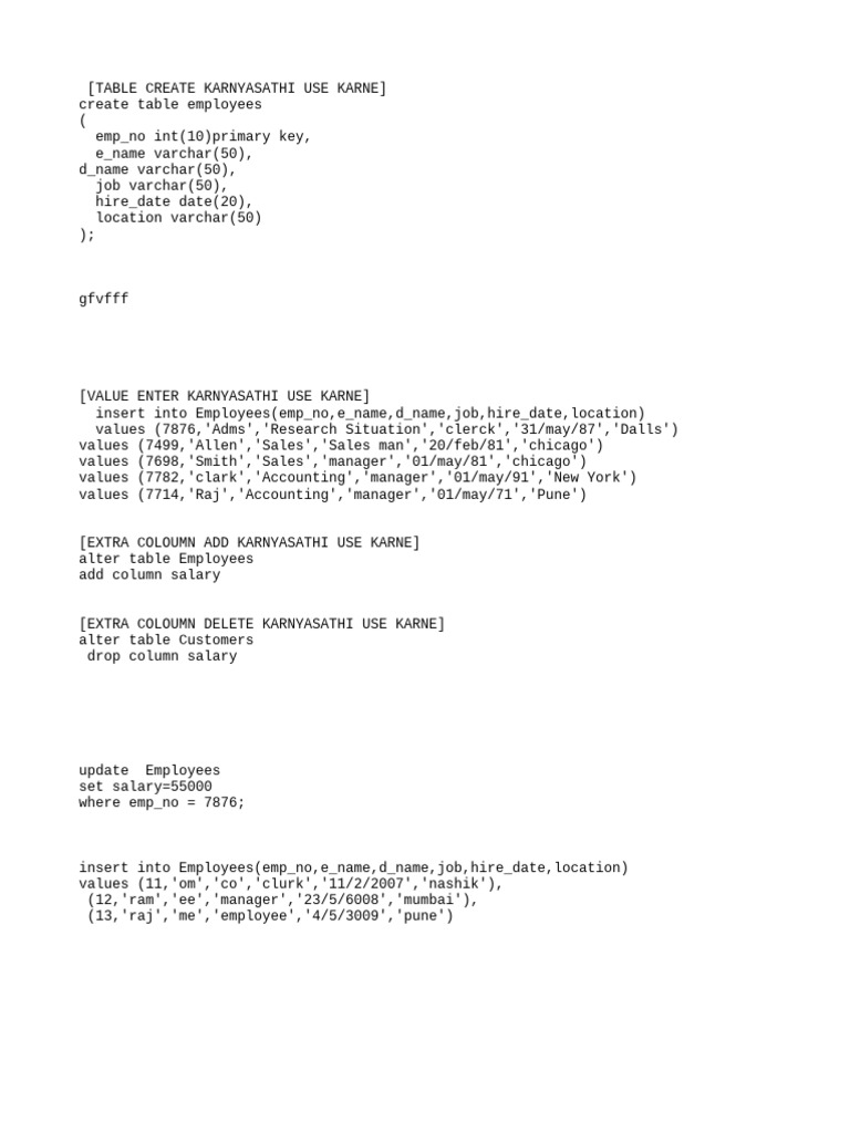 Practical 4 SQL.11 | PDF