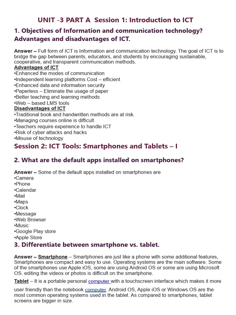 Introduction to ICT: Tools & Functions | PDF | Computer Data Storage | Byte